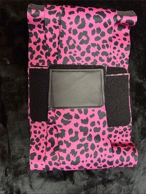 Pink Leopard Print Waist Cincher with Black Accents